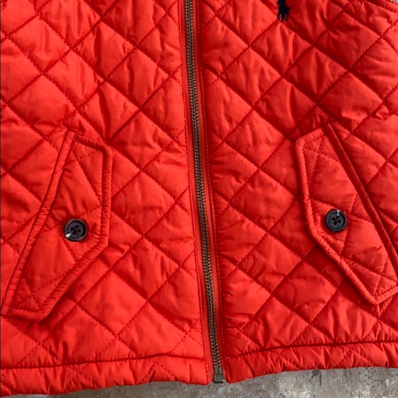 Ralph Lauren boys quilted orange vest size 3t